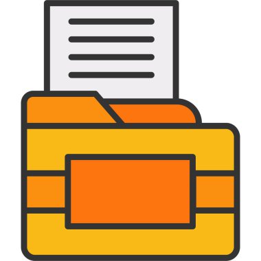 dosya dizini simgesi, vektör illüstrasyonu