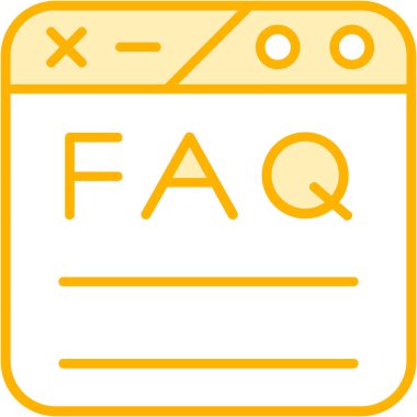 Faq. Web simgesi basit tasarım