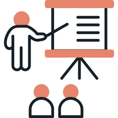 İş insanları simgesinin vektör illüstrasyonu