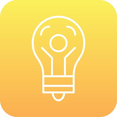 Ampul Simgesi Soyut Arkaplanda İzole Edildi.