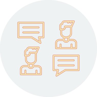 Sohbet simgesi vektör illüstrasyonu