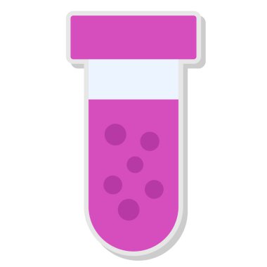 test tüpü izole edilmiş ikon vektör çizimi tasarımı