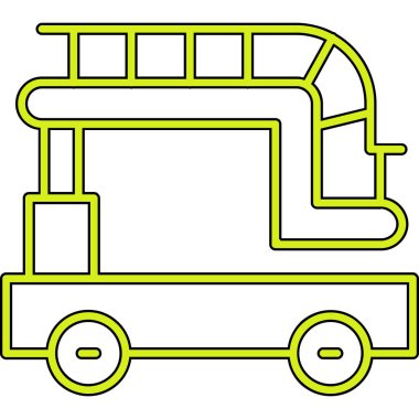 Otobüs simgesi. ana yol vektör simgesi.