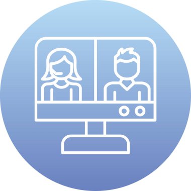 Düz dizaynlı insanların vektör simgesi