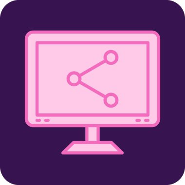 monitör simgesi, vektör illüstrasyonu basit tasarım