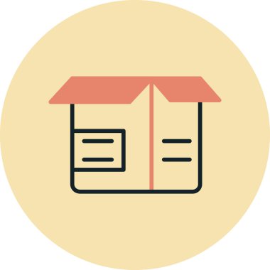 Paket simgesi vektör illüstrasyonu