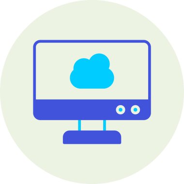 Bulut. Web simgesi basit illüstrasyon