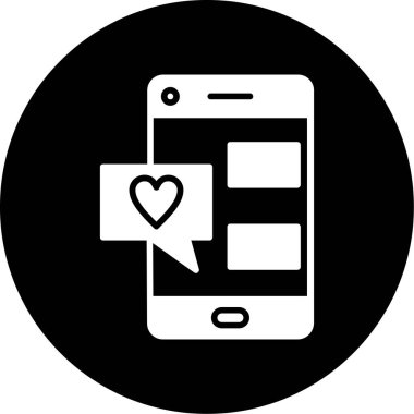 Bir kalp simgesinin vektör illüstrasyonu