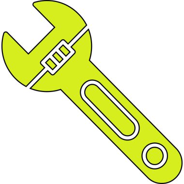 İngiliz anahtarı simgesi, basit tasarım vektörü