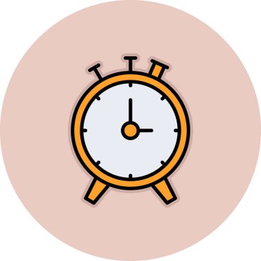 Çalar saat. Resim, arkaplanda simge