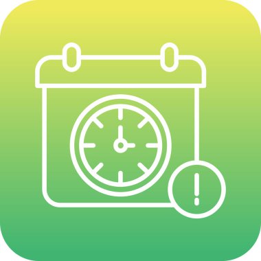 Benzersiz alarm saat vektör simgesi