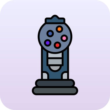 Video kamera simgesi renk dış hat vektörü