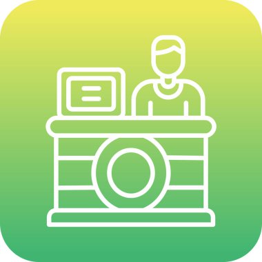 Eşsiz Yazıcı Vektör Satır Simgesi