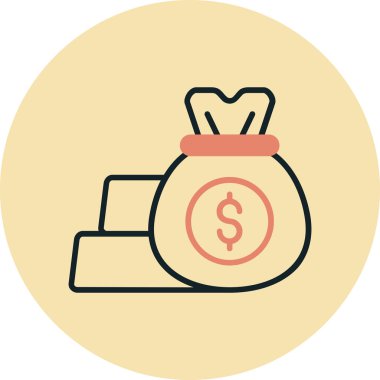 vektör para simgesi illüstrasyonu