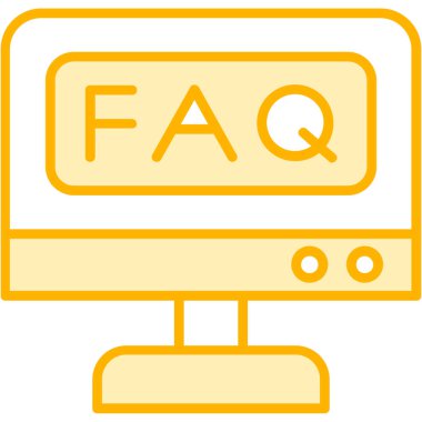 Faq simgesi modern vektör illüstrasyonu