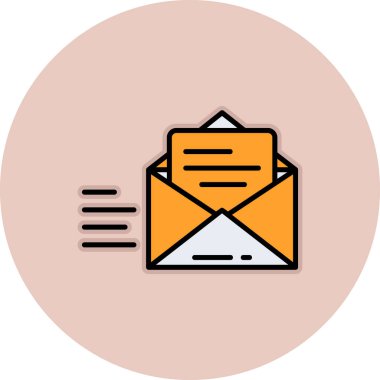 Posta simgesi olan zarfın vektör illüstrasyonu