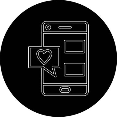 Cep telefonu simgesi, vektör illüstrasyonu