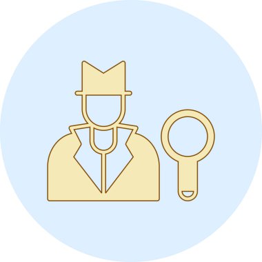 Dedektif. Web simgesi basit illüstrasyon