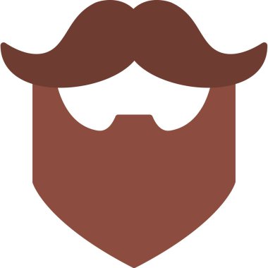 Hipster ikonu. vektör biçimi, yuvarlak açılı, pembe ve beyaz renkli, gri arkaplan.