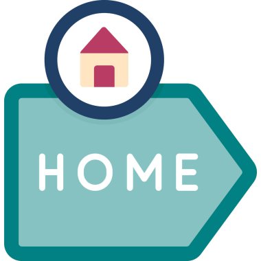 ev konumu simgesi doldurulmuş ana hat biçimi