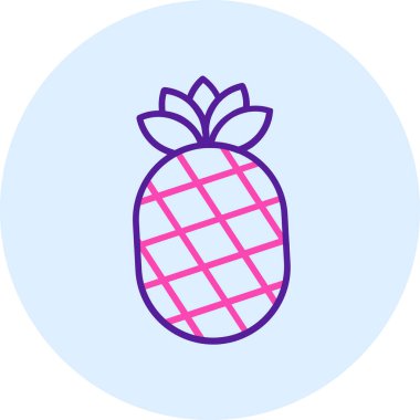 Ananas. Web simgesi basit illüstrasyon