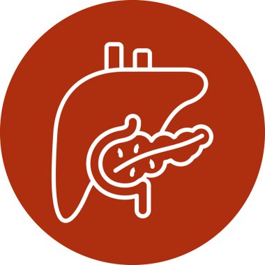 Karaciğer. Web simgesi basit illüstrasyon