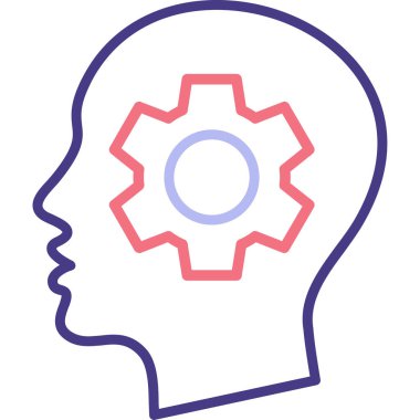 Beyin. Web simgesi basit illüstrasyon