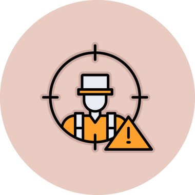 Şapkalı ve kravatlı adam, vektör simgesi