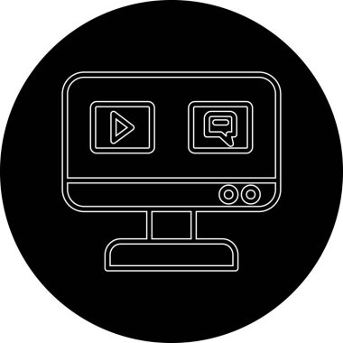 vektör lcd simgesi illüstrasyonu