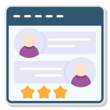 Müşteri değerlendirme simgesi. vektör illüstrasyonu