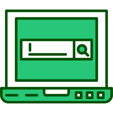 Web sayfası simgesi. Web sayfası vektör simgesinin özet çizimi