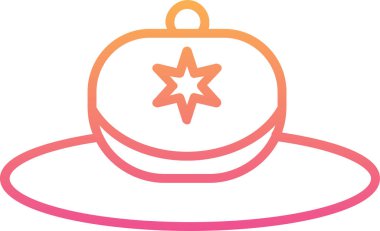 Bir şapka simgesinin yıldız vektör çizimi