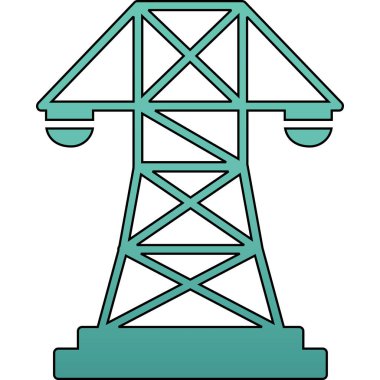 sondaj sondaj simgesi renk ana hatları vektörü