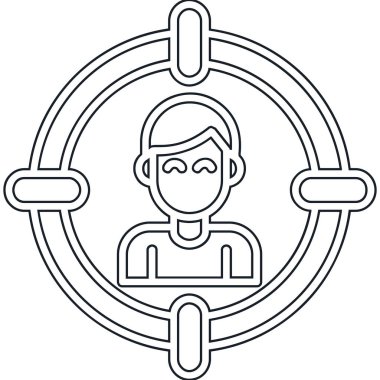 iş liderinin hedef simgesi ana hat biçiminde