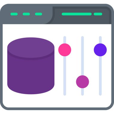 Sunucu. Web simgesi basit tasarım