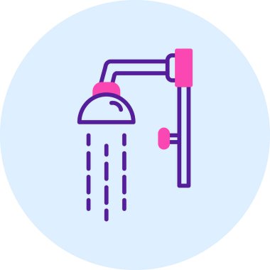 Bir duş simgesinin vektör illüstrasyonu