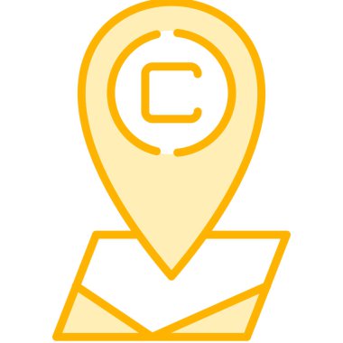 Harita konumu vektör simgesi