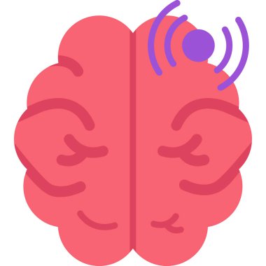 Beyin. Web simgesi basit bir illüstrasyon. beyin