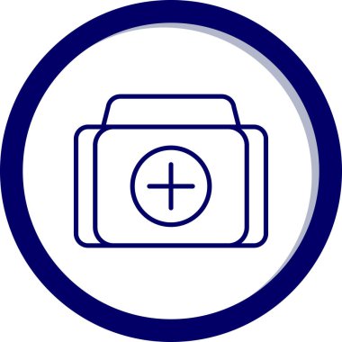 Kamera vektör simgesi. biçim düz yuvarlak sembol, kobalt rengi, yuvarlak açılar, beyaz arkaplan.