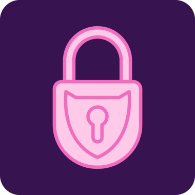 kilit vektör simgesi modern basit illüstrasyon