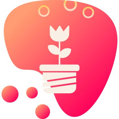 bitki web simgesi basit illüstrasyon vektörü