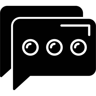 Konuşma balonu simgesinin, basit vektör çizim