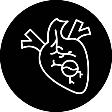 Bir kalp simgesinin vektör illüstrasyonu