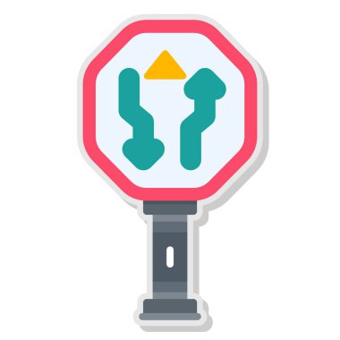 Trafik ışığı simgesi, basit vektör illüstrasyonu