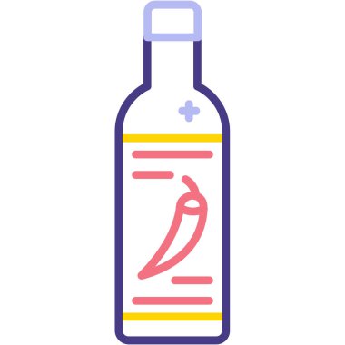 Tıbbi simgesi olan bir şişe, vektör illüstrasyonu