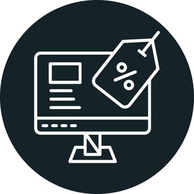 Bilgisayar. Web simgesi basit illüstrasyon