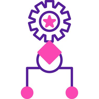 Modern bir dişli simgesinin vektör çizimi