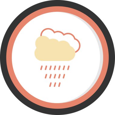 Bulut. Web simgesi basit illüstrasyon