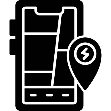 Cep telefonu simgesi, vektör illüstrasyonu