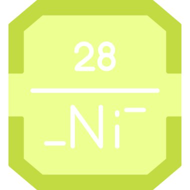 Düz bir dizaynda iki numaralı bir kimyasal ikonun çizimi